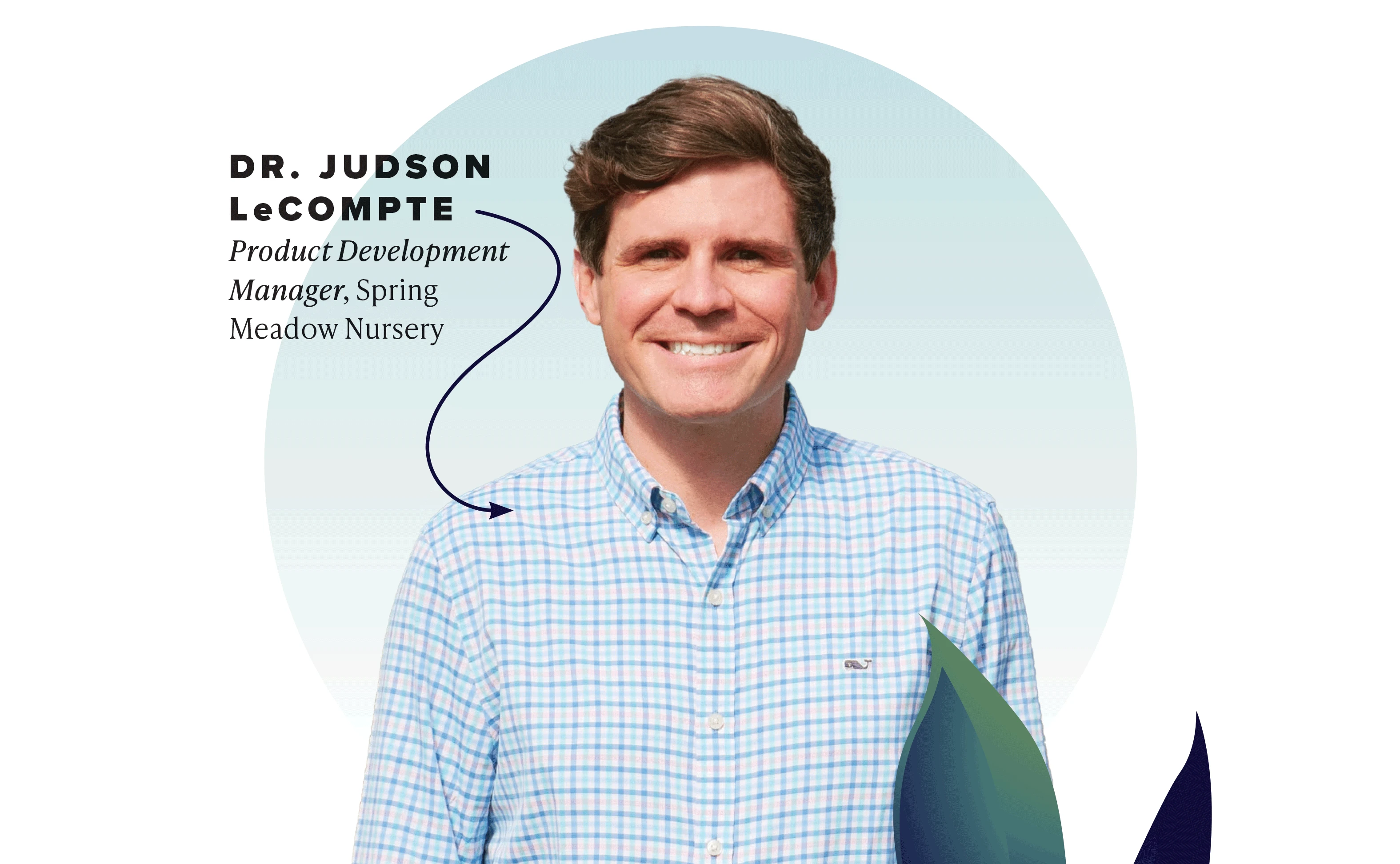 A man wearing a blue button down shirt.