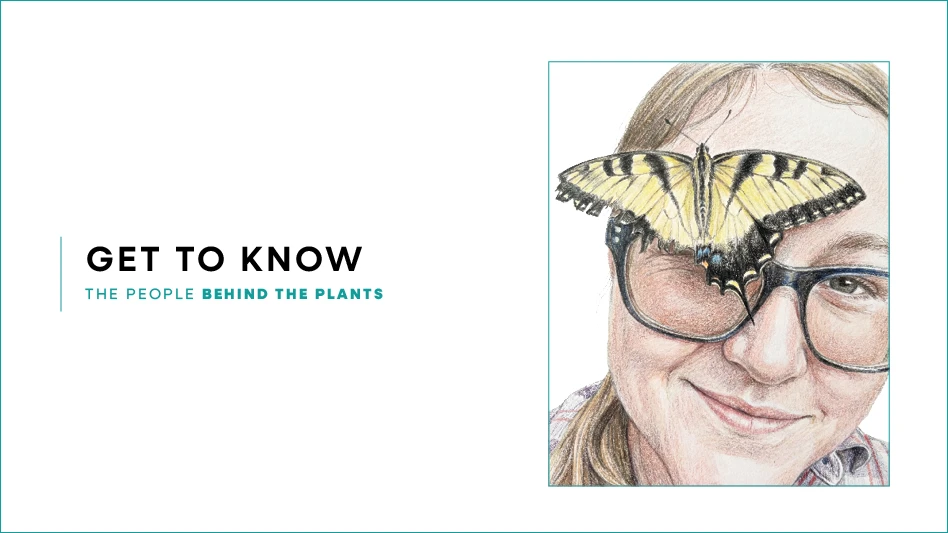 A women with a butterfly on her face.