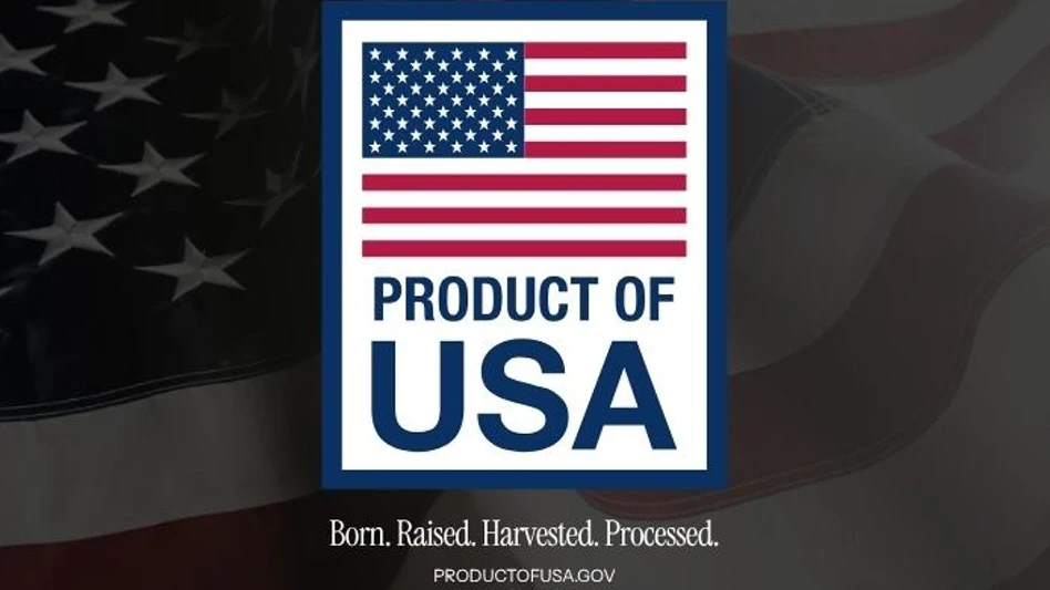 product of USA label