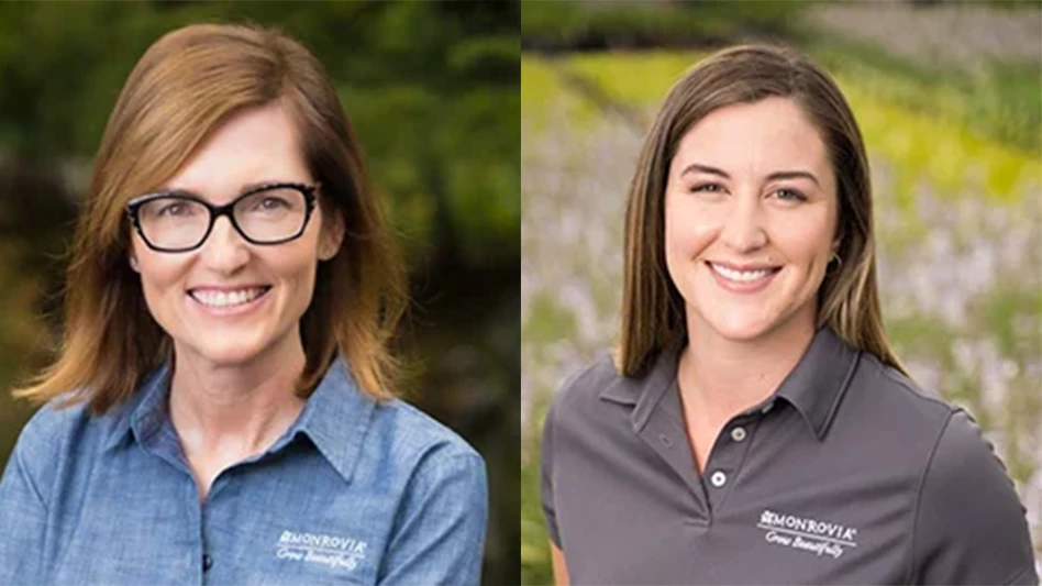 Headshot photos of two smiling women.
