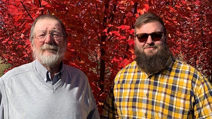 Eric Hildreth (right) and his father, Rickey A. Hildreth